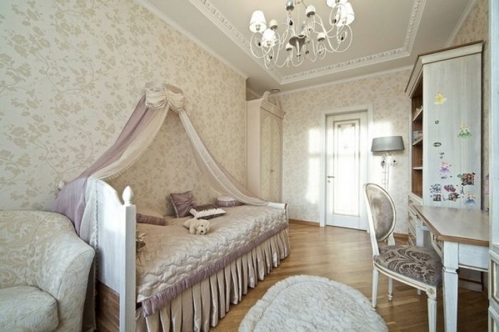 Элитная комната для девочек-подростков в стиле минимализма.