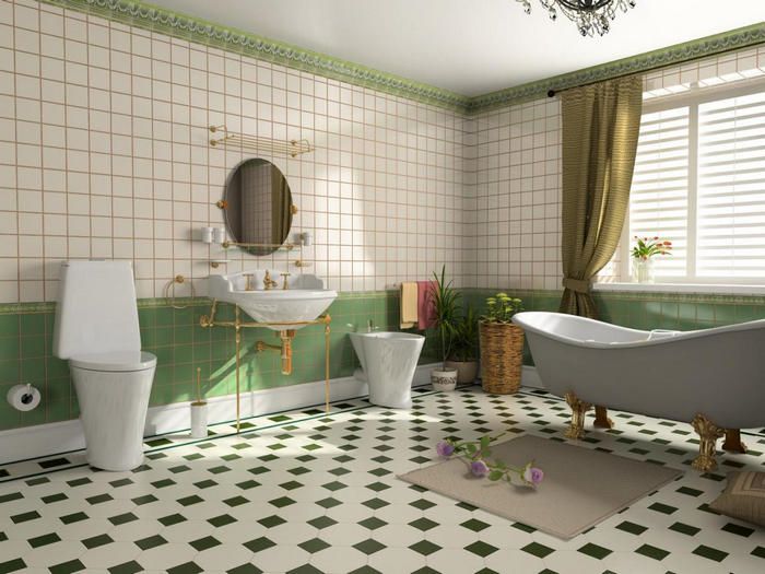 Пример просторной ванной комнаты